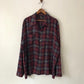 70's Hansom Rayon Shadow Plaid Flannel Shirt