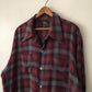 70's Hansom Rayon Shadow Plaid Flannel Shirt