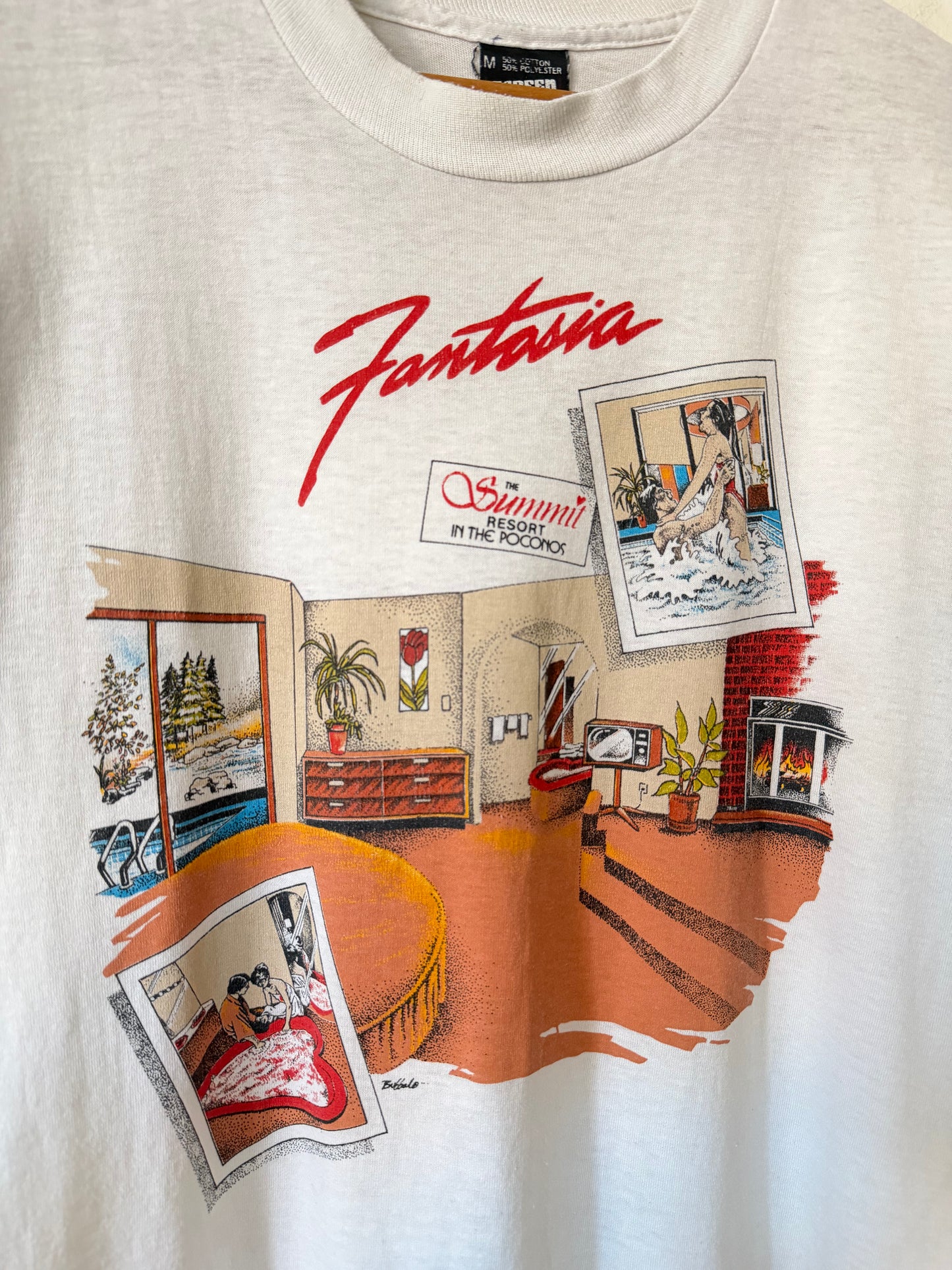 90's Fantasia Couples Only Poconos Resort Shirt