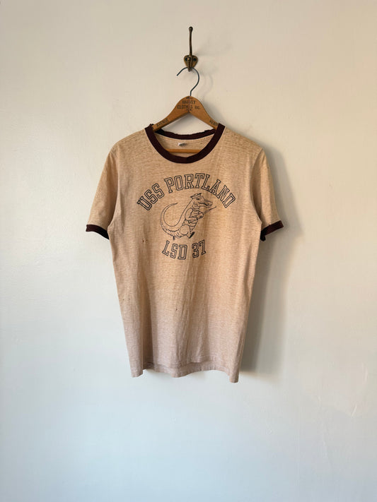 70's Artex U.S. Navy USS Portland Ringer Shirt