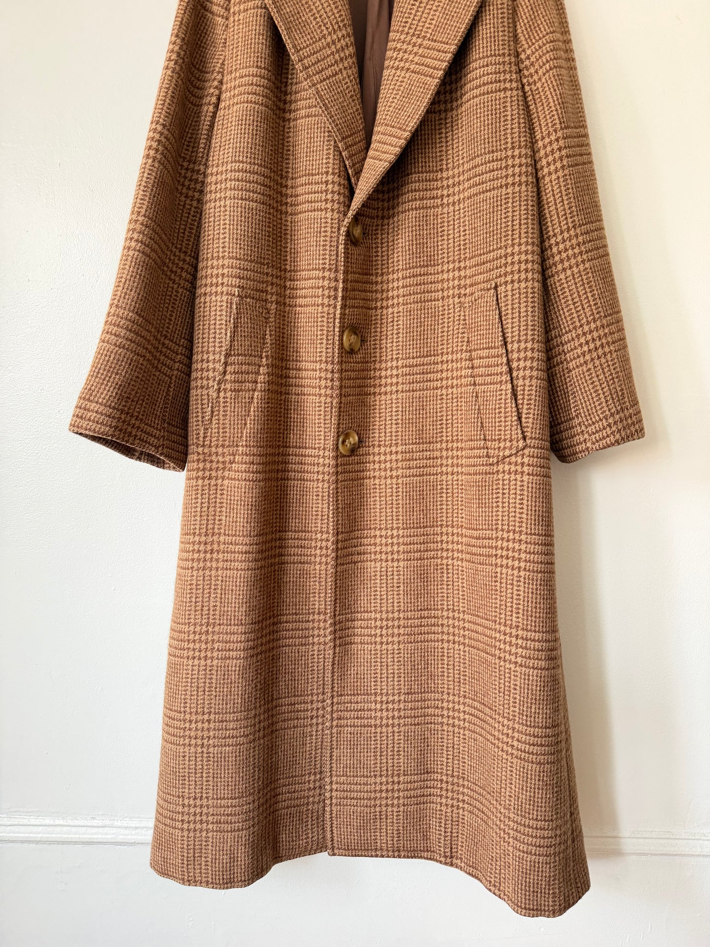 80's Polo Ralph Lauren Glen Check Wool Coat
