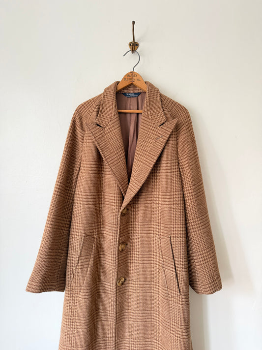 80's Polo Ralph Lauren Glen Check Wool Coat