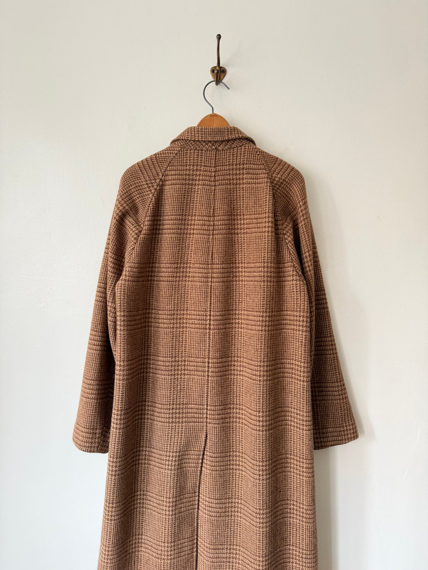 80's Polo Ralph Lauren Glen Check Wool Coat