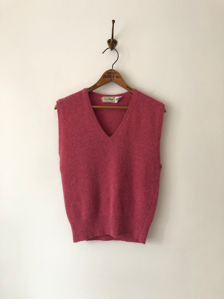 80's L.L. Bean Lambswool Angora Sweater Vest