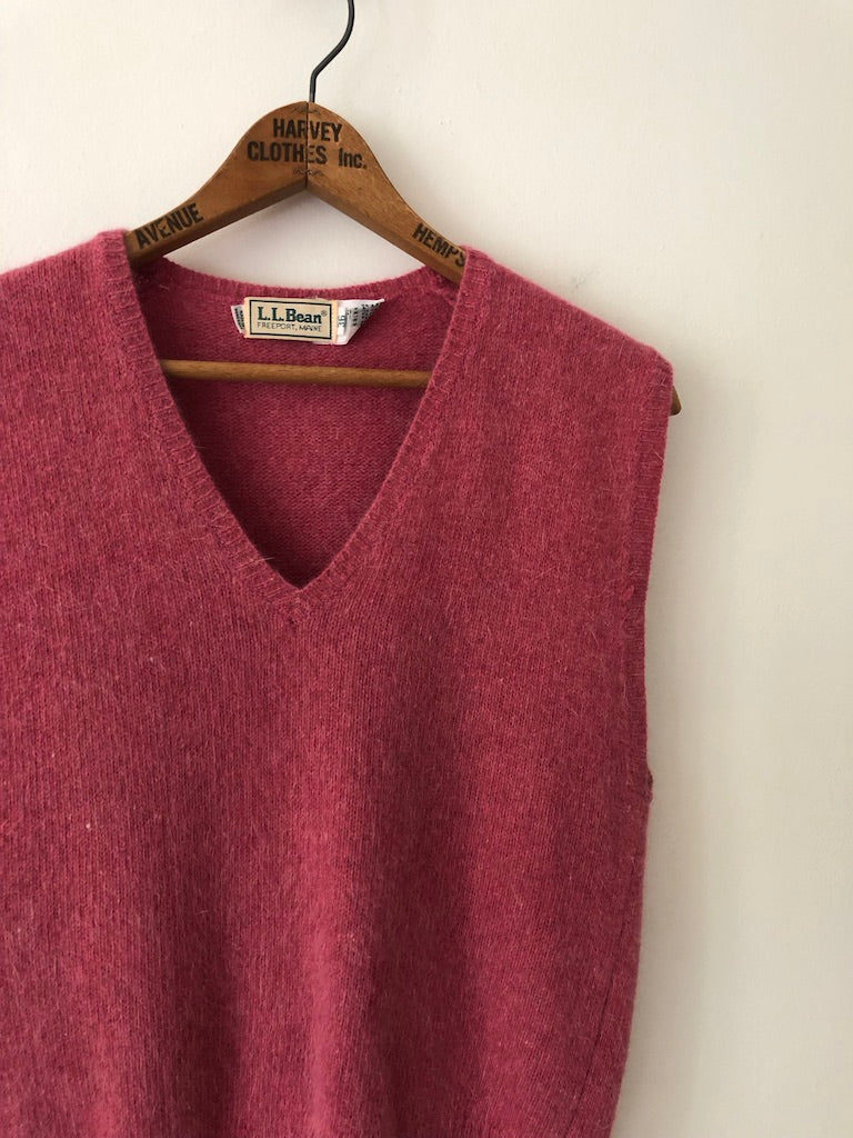 80's L.L. Bean Lambswool Angora Sweater Vest