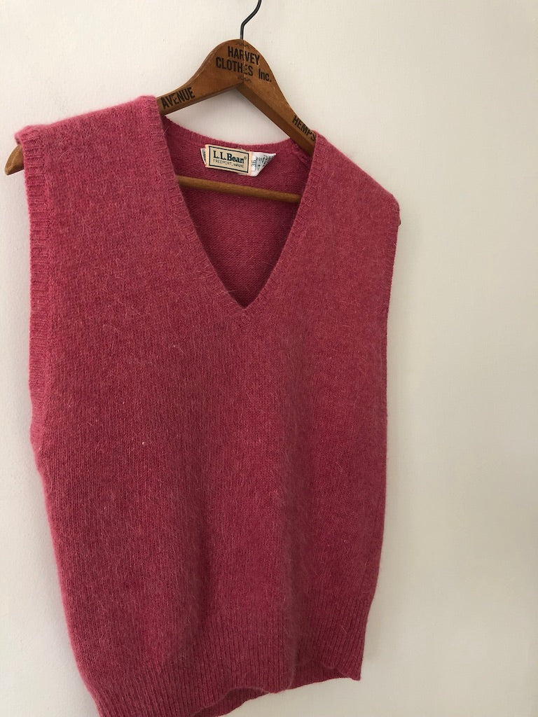 80's L.L. Bean Lambswool Angora Sweater Vest