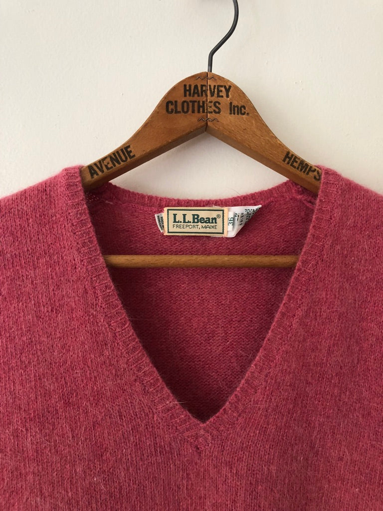 80's L.L. Bean Lambswool Angora Sweater Vest