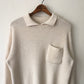 80's L.L. Bean Fisherman Collared Pocket Sweater