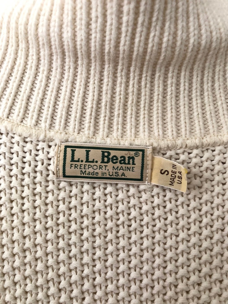 80's L.L. Bean Fisherman Collared Pocket Sweater