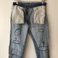70's Levi's 505 Redline Selvedge Patch Repaired Denim Jeans