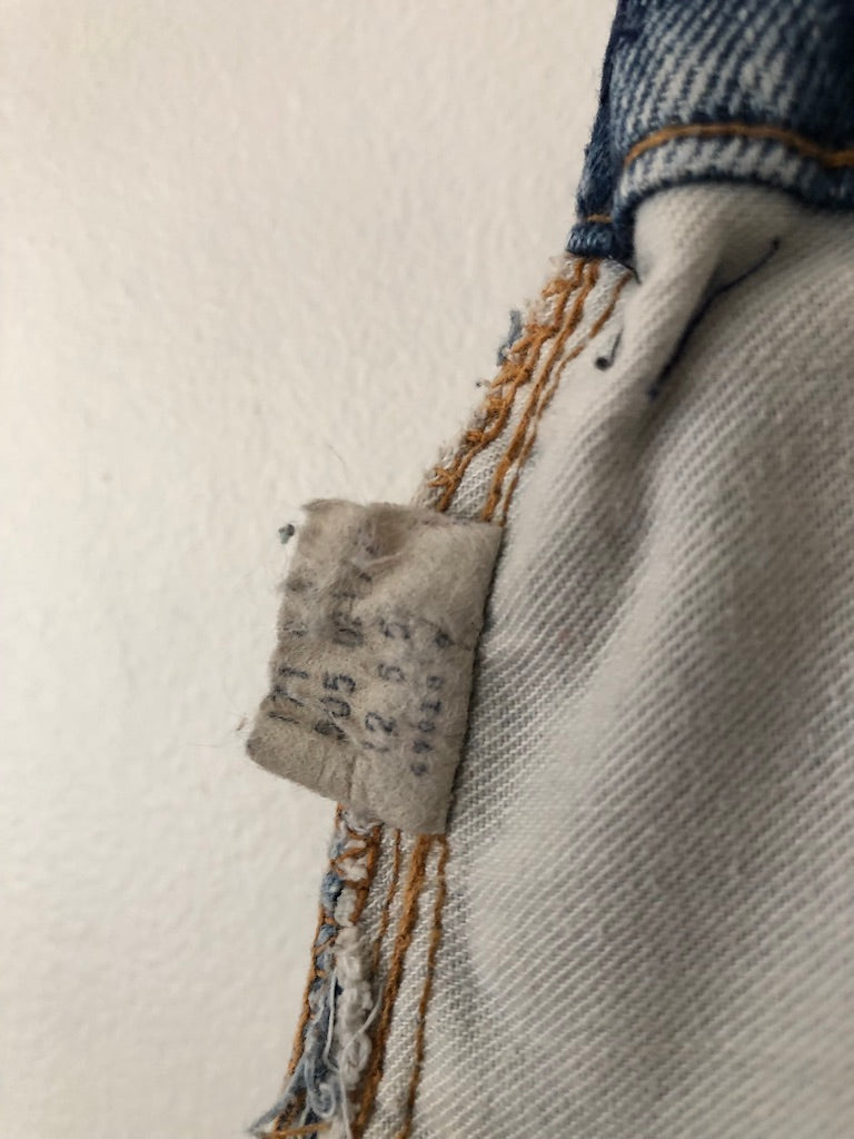 70's Levi's 505 Redline Selvedge Patch Repaired Denim Jeans