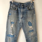 70's Levi's 505 Redline Selvedge Patch Repaired Denim Jeans
