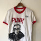 80's Custom Punk Lou Reed Hand Drawn Ringer Shirt
