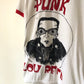80's Custom Punk Lou Reed Hand Drawn Ringer Shirt
