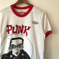 80's Custom Punk Lou Reed Hand Drawn Ringer Shirt
