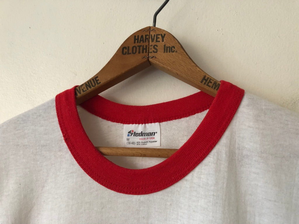 80's Custom Punk Lou Reed Hand Drawn Ringer Shirt