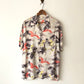 50's Manhattan Crane Print Rayon Hawaiian Shirt