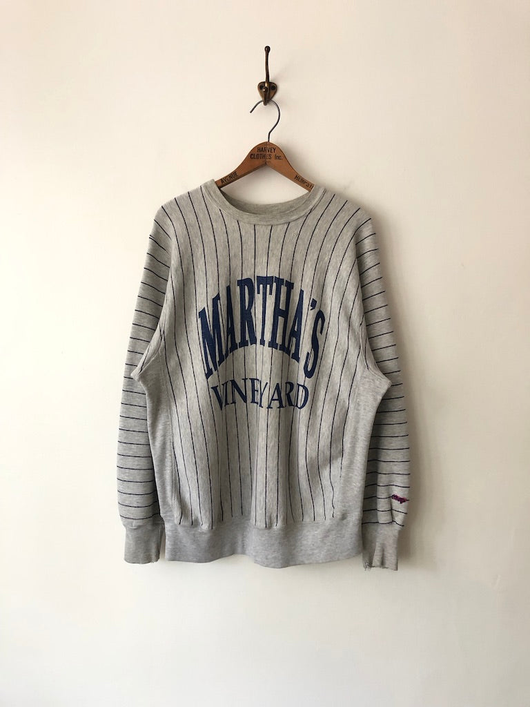 90's MVP Martha's Vineyard Striped Sweatshirt