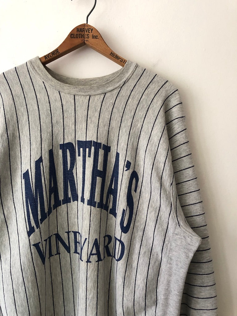 90's MVP Martha's Vineyard Striped Sweatshirt