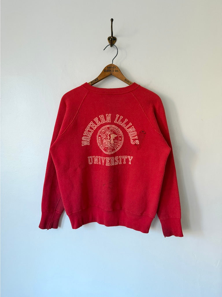 60's Northern Illinois University Flocked Sweatshirt