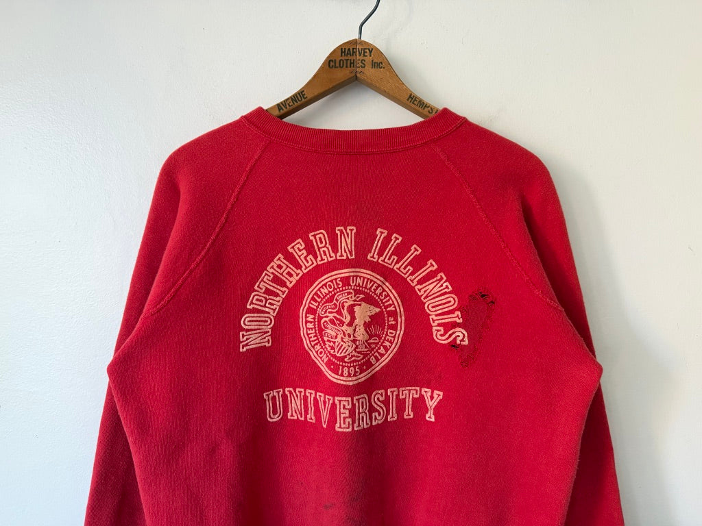 60's Northern Illinois University Flocked Sweatshirt