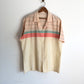 70's Striped Pastel Peach Linen Shirt