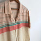 70's Striped Pastel Peach Linen Shirt