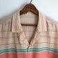 70's Striped Pastel Peach Linen Shirt