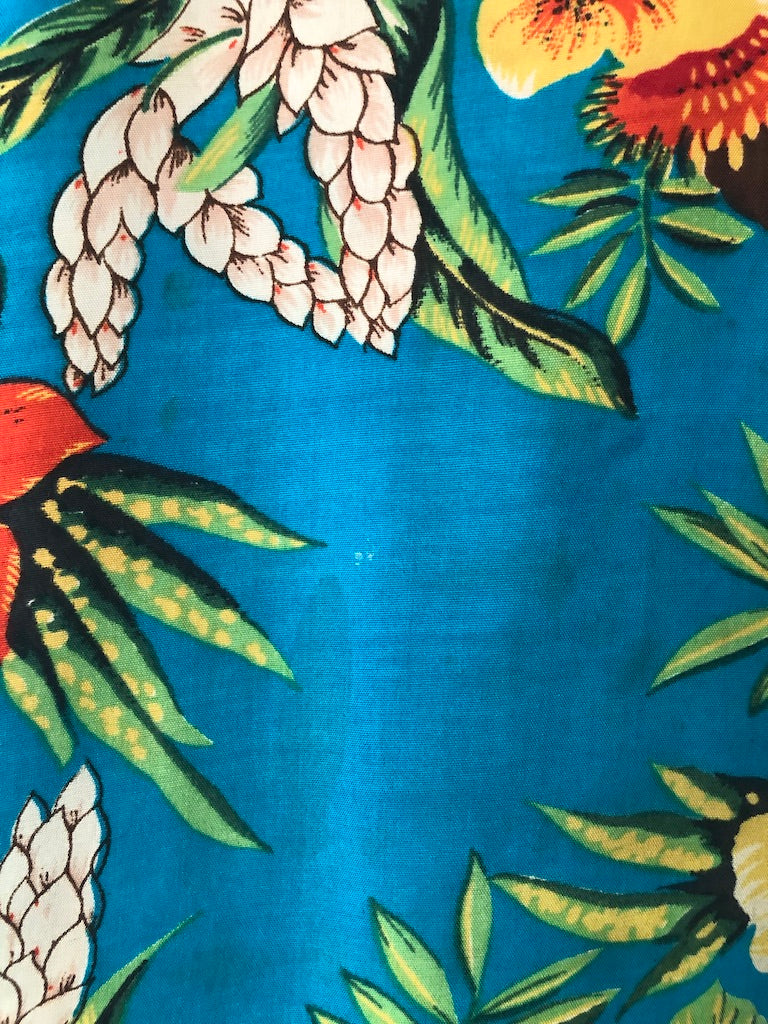 60's Riviera Floral Print Hawaiian Shirt