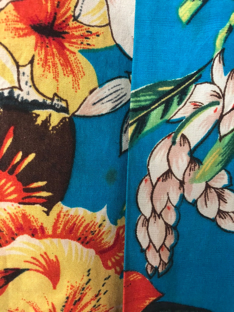 60's Riviera Floral Print Hawaiian Shirt