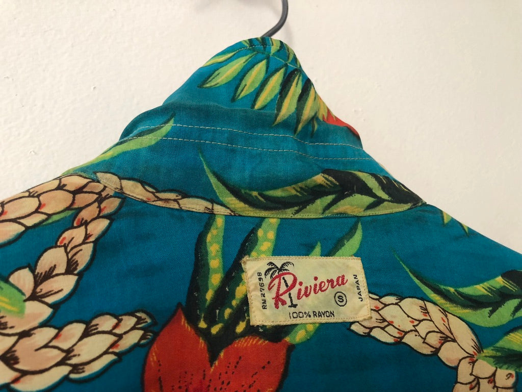 60's Riviera Floral Print Hawaiian Shirt