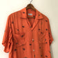 50's Royal Palm Sportswear Linen Novelty Print Button Up Shirt