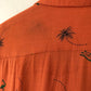50's Royal Palm Sportswear Linen Novelty Print Button Up Shirt