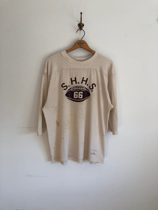 70's Champion S.H.H.S. Stained Football Raglan Jersey