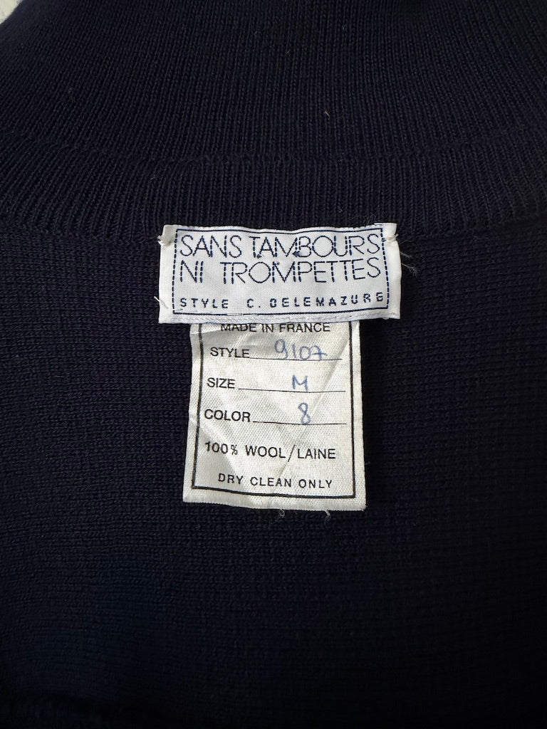 80's Charivari Sans Tambours Ni Trompettes Quarter Zip Sweater