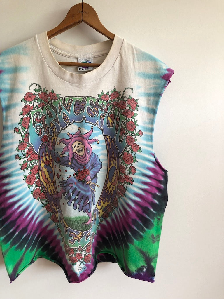 90's Grateful Dead Seasons of Dead Tie-Dye Cutoff T-Shirt