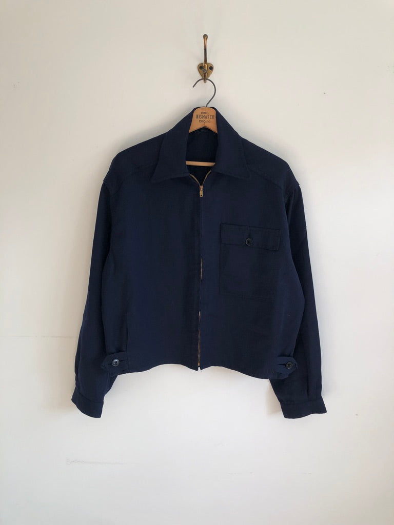 70's Single Pocket Lightweight Workwear Uniform Jacket