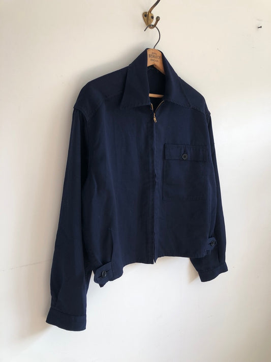 70's Single Pocket Lightweight Workwear Uniform Jacket