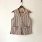 50's Cotton Knit Textured Striped Vest