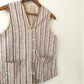 50's Cotton Knit Textured Striped Vest