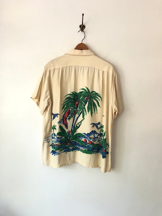 50's Town & Country Tropical Print Hawaiian Shirt