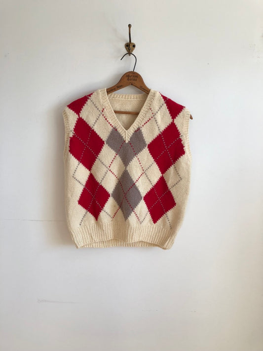 Argyle Wool Sweater Vest