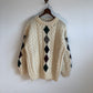 Blarney Woolen Mills Diamonds Chain Link Wool Fisherman Sweater