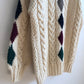 Blarney Woolen Mills Diamonds Chain Link Wool Fisherman Sweater