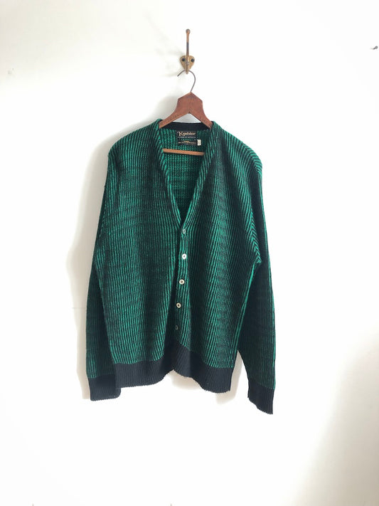 80's Kandahar Striped Ribbed Cardigan