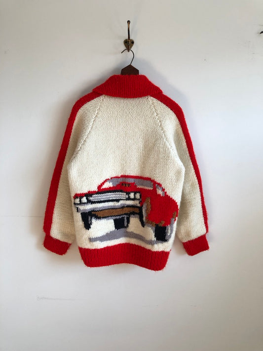 70's Muscle Car Wool Cowichan Sweater