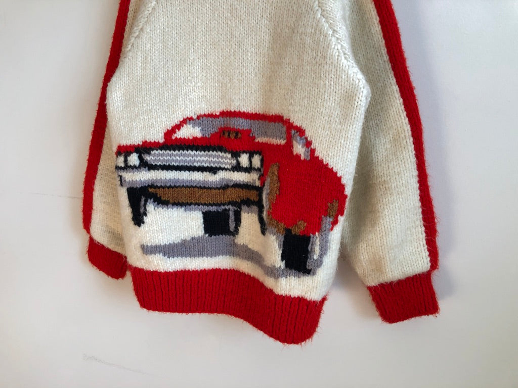 70's Muscle Car Wool Cowichan Sweater