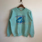 90's New York Motorcycle "Dream Rider" Stained Raglan Sweatshirt
