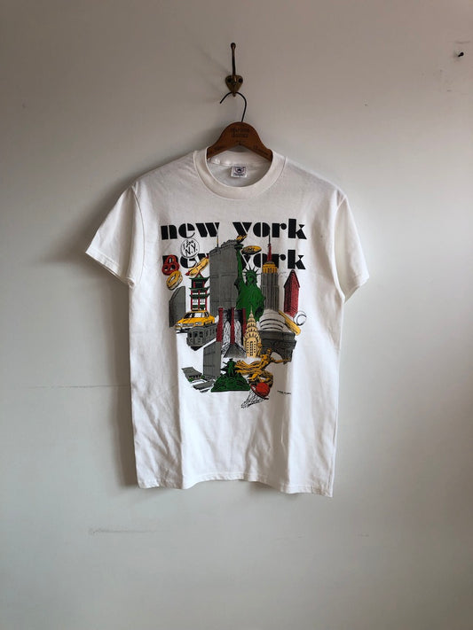 90's New York New York Landmarks Tourist T-Shirt