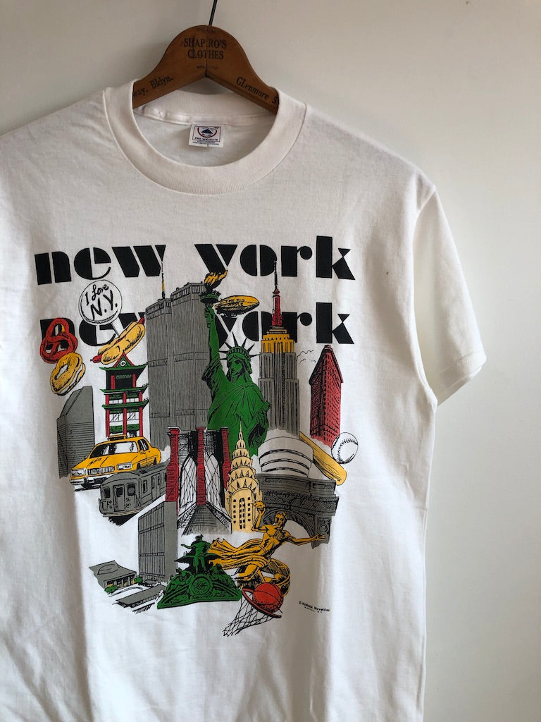 90's New York New York Landmarks Tourist T-Shirt